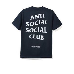 Anti Social Social Club Navy NY Tee